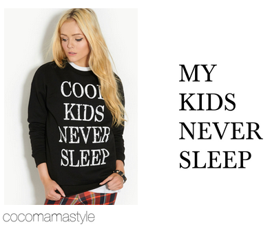 slogan tees - cool kids never sleep