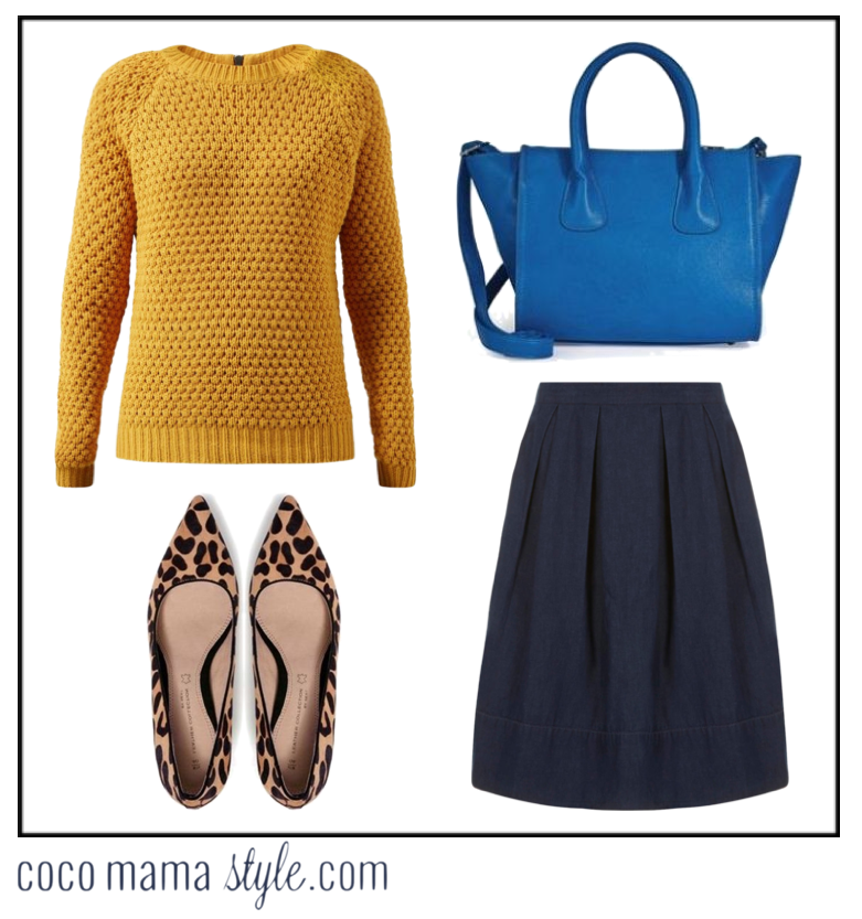 coco mama style | mama and me | mini me style | mustard knit and denim | mama