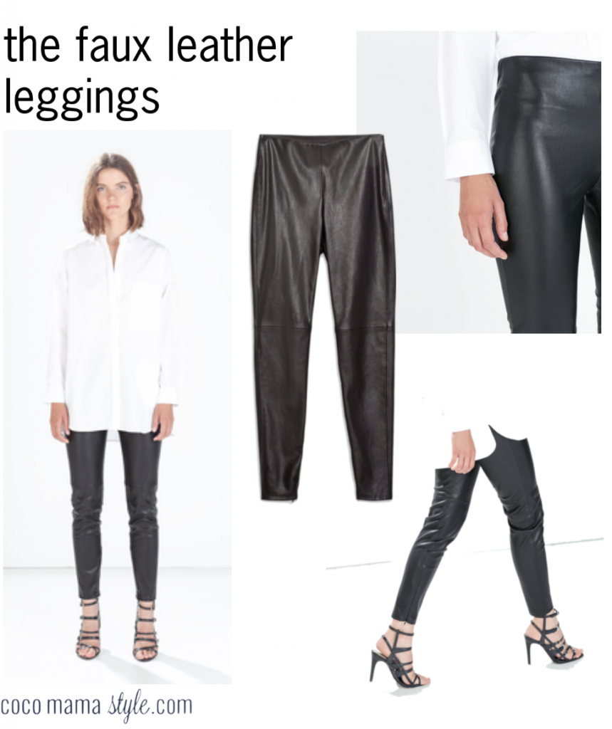 zara faux leather leggings cocomamastyle