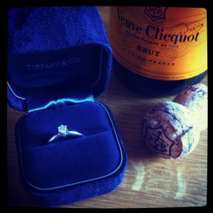 cocomamastyle | engagement | champagne | tiffany & Co ring
