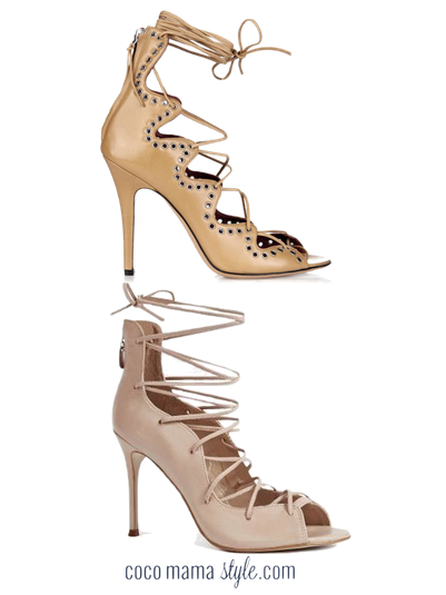 nude lace up sandals | isabel marant | next | cocomamastyle