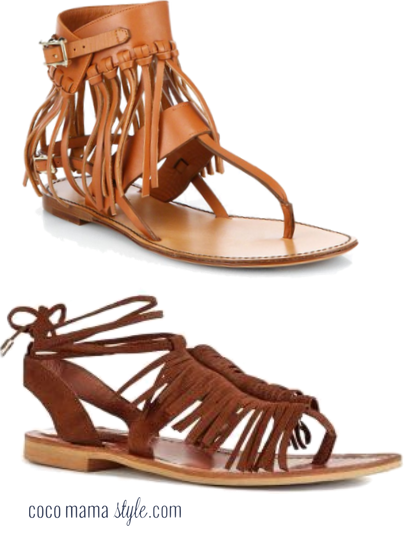 tan fringed sandals | valentino | next | cocomamastyle