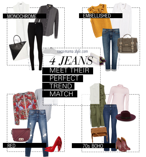 4 jeans and their perfect trend match - cocomamastyle - style tips