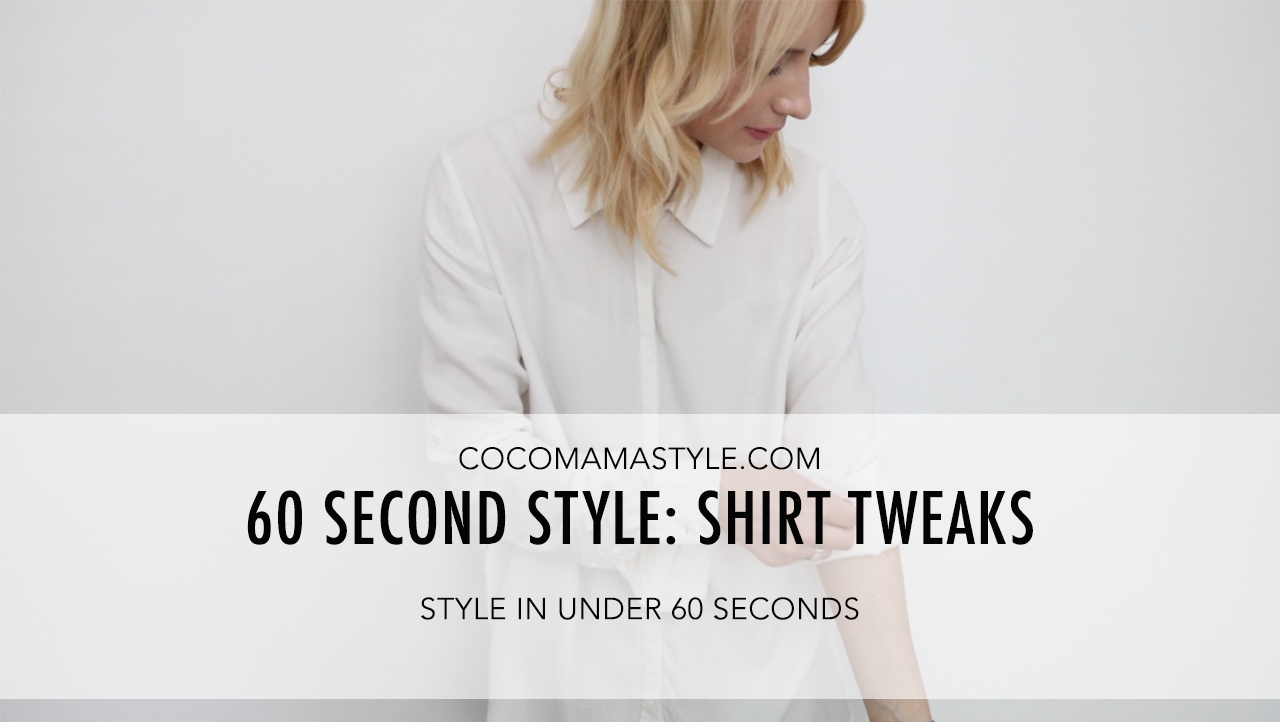 cocomamastyle | 60 second style video | shirt cuff roll